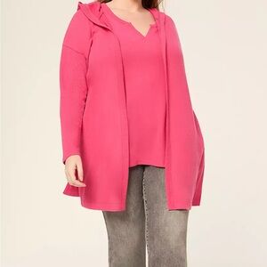 Lane Bryant Pink Hooded Sweatshirt
